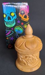 Wooden box with screw cap, 8x5cm, 2 parts, 1 piece 