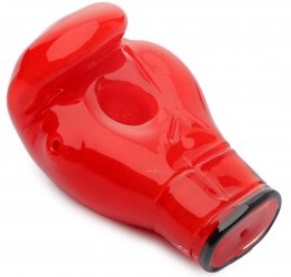 GLASS HAND-Pipe rot, 10cm, 1 piece 