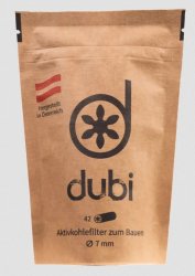  - dubi - Super-Durchzug Aktivkohlefilter, Packung mit 42 Stück, 7mm Ø  