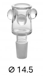 GLAS-Steckkopf,14.5er, Noppen, 1 Stück 