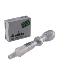 Glaspfeife für Aktivkohlefilter, ca.18cm Länge 