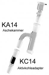 Glass- Activated Carbon Adapter For 14.5 