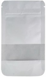 White kraft paper bag, 140 x 85 mm, with window, 50 pcs. 