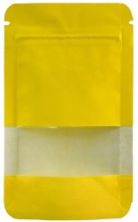 Yellow kraft paper bag, 140 x 85 mm, with window, 50 pcs. 