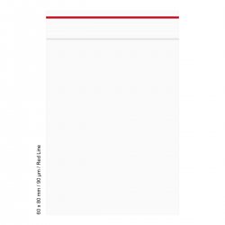 Polybeutel 6 mal 8 cm, 90my, VE500, RED LINE 