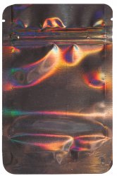 Mylarbeutel 140 x 85 mm, VE50, BLACK HOLOGRAPHIC 