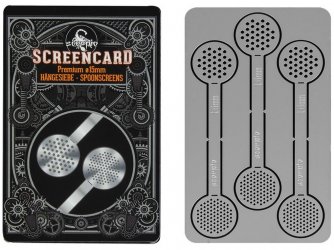 Screencard Hängesiebe 15 mm Ø, 6 Siebe auf Metallkarte 