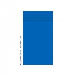 Polybeutel 4 mal 6cm, 90my, BLUE COLOR, VE500 