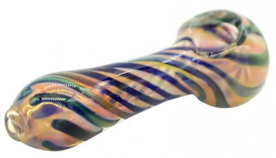 Glass pipe with Gold fuming, 10cm 