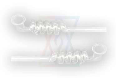 Glass spiral Pipe, 17cm 