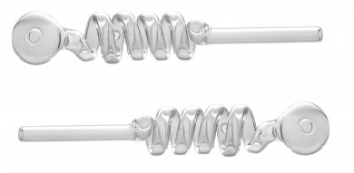 Glass pipe, Spiral Oil Pipe, 17cm 