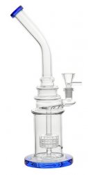 Bong, black, Multi Ring Bong With Shower, 30cm 