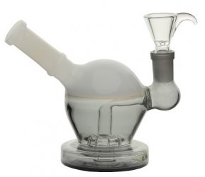 White Mini Sphere Bong, 15cm 