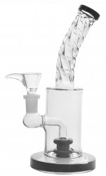 Black Waterpipe with Horizontal Drum, 20cm 