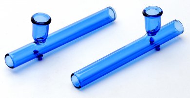 Glass Kawumm, BLUE Shotgun Pipe, 12mm Ø, 10cm 