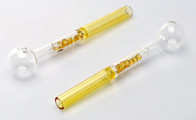 Oil Pipe with Crystals Yellow, 15cm 