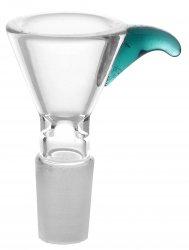 GLAS-Steckkopf,14.5er, teal, 1 Stück 
