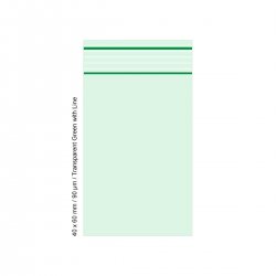 Poly.-Bag 4.0cm x 6.0cm-Thick-90my 500 Pcs. TRANSPARENT GREEN 