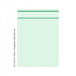 Polybag 5.5 x 6.5cm, 90my, TRANSPARENT GREEN, 500 Pcs. 