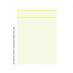 Polybag 5.5 x 6.5cm, 90my, TRANSPARENT YELLOW, 500 Pcs. 