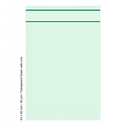 Polybag 6 x 8cm, 90my, TRANSPARENT GREEN, 500 Pcs. 
