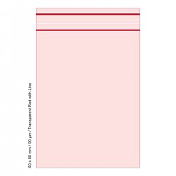 Polybag 6 x 8cm, 90my, TRANSPARENT RED, 500 Pcs. 