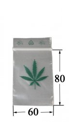 Zip bag 6 mal 8cm LEAF VE100 