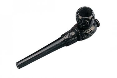 Holzpurpfeife mit Schraubkopf, 8cm lang 