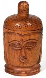 Wooden grinder, BUDDHA, 3-teilig 