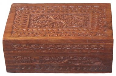 Saranpur Box, Holz geschnitzt 