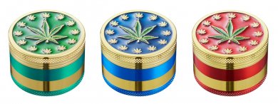 Metall Grinder, 52mmØ, 4-teilig,  LEAF #5 