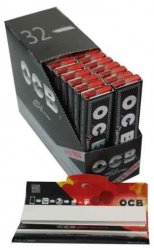 OCB Premium King Size Slim, schwarz mit Tips, VE32  