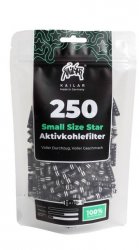 Kailar Small Size Star Papier Aktivkohlefilter 250er Pack, schwarz, 5.9 mm Ø 
