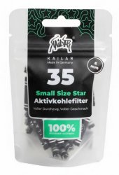 Kailar Small Size Star Papier Aktivkohlefilter 35er Pack, schwarz, 5.9 mm Ø 