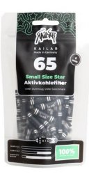 Kailar Small Size Star Papier Aktivkohlefilter 65er Pack, schwarz, 5.9 mm Ø 