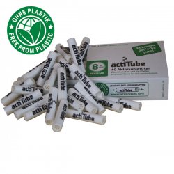actiTube Aktivkohlefilter 1 x 40er Pack, 8mm Ø 