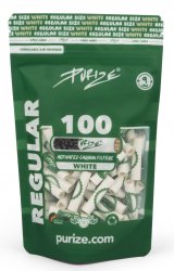 PURIZE Aktivkohlefilter WHITE, 1x100er, 9mmØ Regular 