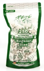PURIZE Activated carbon filter WHITE 9mmØ regular 250pc. 
