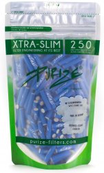 PURIZE Aktivkohlefilter blau 1x250er, 5,9mmØ, XTRA Slim Size 