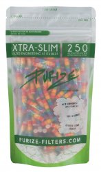 PURIZE Aktivkohlefilter RAINBOW 5.9mmØ, XTRA Slim Size, 250pc. 