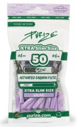 PURIZE activated carbon filter, lila 1x50, 5.9mmØ XTRA 50pc. 