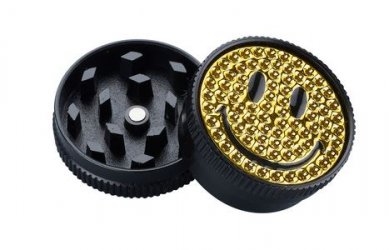 Metal Grinder, 30mmØ, 2-part, Yellow Smile 