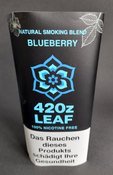 420z Leaf Tabakersatz - BLUEBERRY- 20g, nikotinfreies Smoking Herb, 1 Pack 