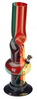 Acrylbong, 32cm, Twisted Rasta, giftbox 