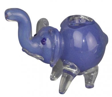 GLASS Elephant Pipe-ca.10cm hoch + 10cm lang 