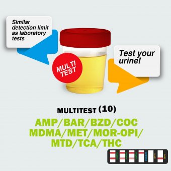 Urine test strips multi drug tests 10fold 