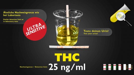 Urine test strip for THC 