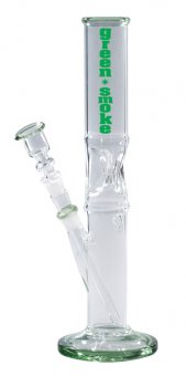 Glasbong Zylinder, Green Smoke, Eiswürfelfänger, 33 cm Höhe, 14.5er Stecksystem  