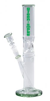 Glasbong Zylinder, Green Smoke, Eiswürfelfänger, 33 cm Höhe, 14.5er Stecksystem  