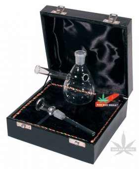 Glass Bong In A Box, About 14cm High, 14.5 Ground 